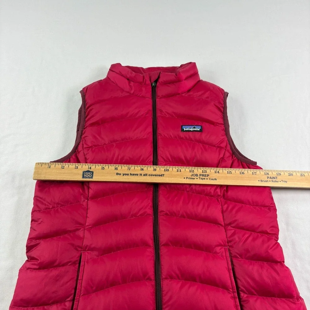 Patagonia Down Sweater Vest Girls 2XL Pink Full Zip‎ Outdoor Kids